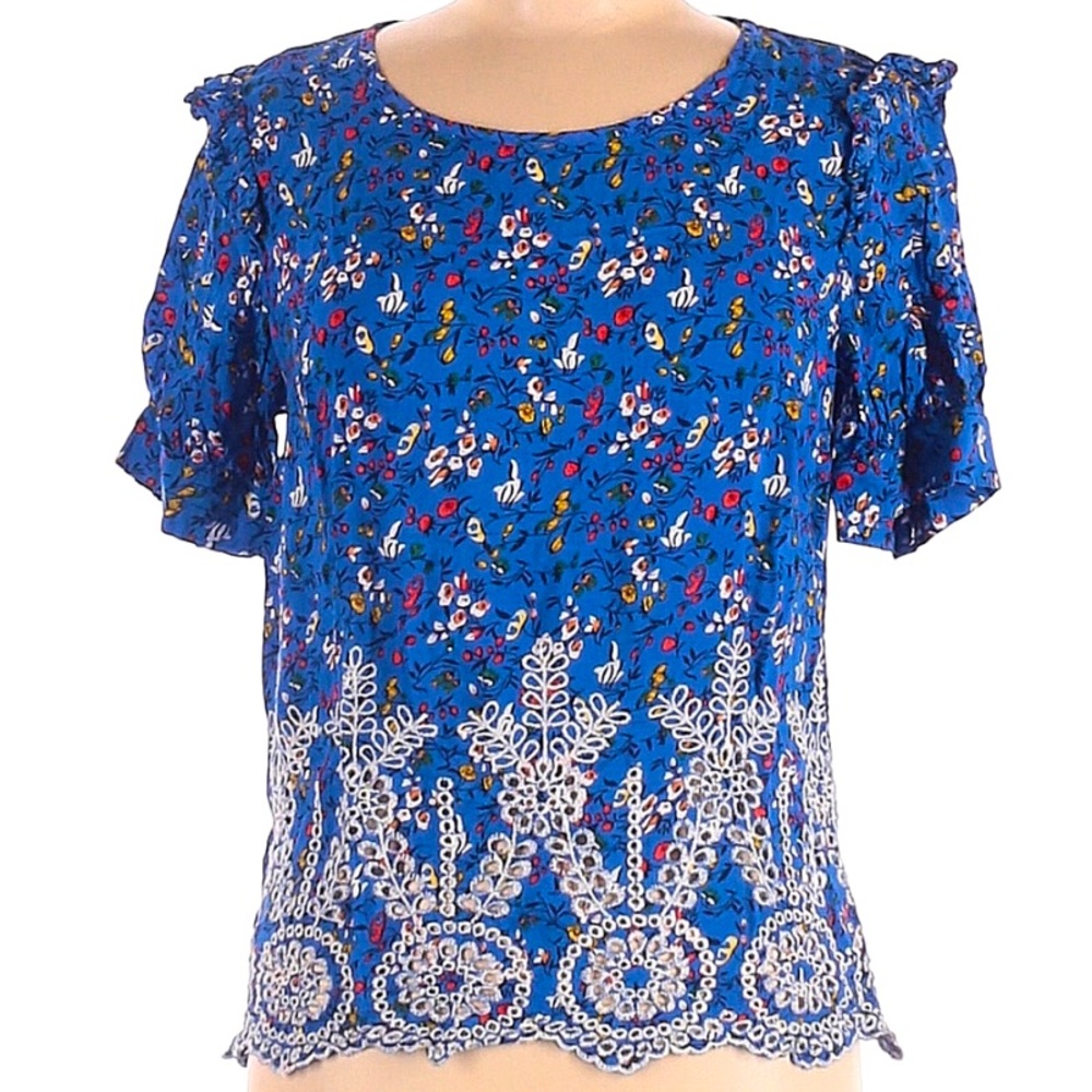 Solitaire Floral Lace Blouse 💙🌼🌹